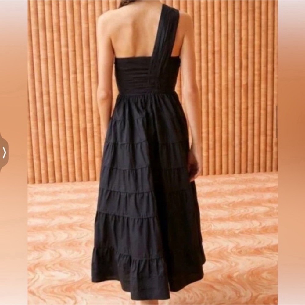 Ulla Johnson Ellie Midi Dress Gown Noir Black Sz 0 - Picture 3 of 5